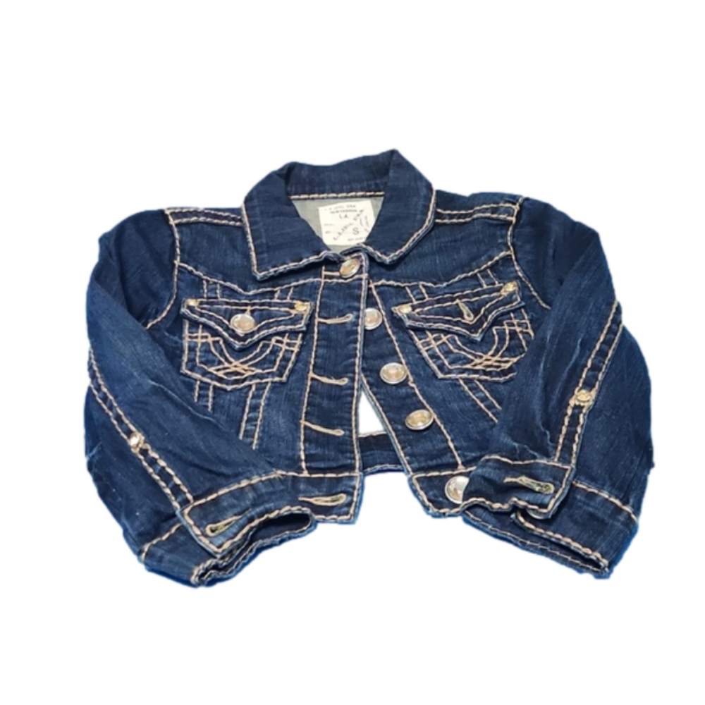LA Idol Crop Denim Jacket Size Small